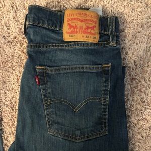 Mens Levi’s 513 Slim Straight Jeans 33x30